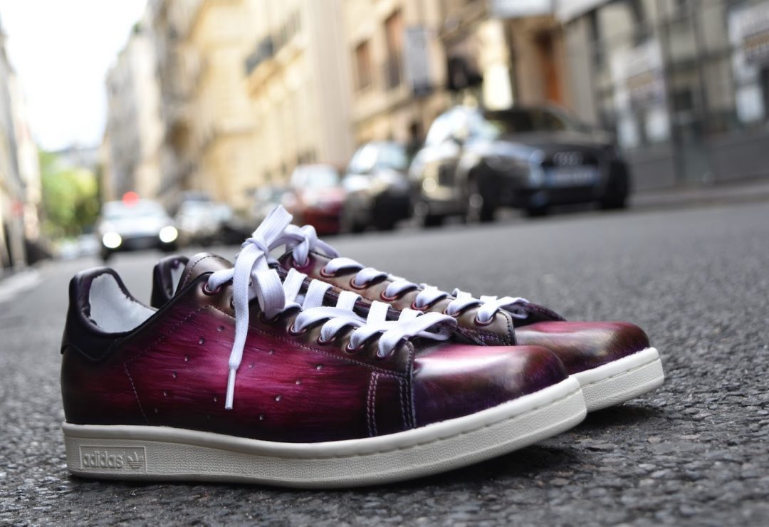 Adidas Stan Smith Bordeau Violet nervurés Paulus Bolten
