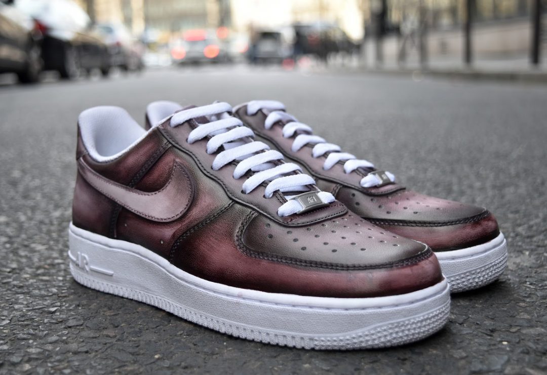 Nike Air Force One Low Patine dégradée et nuances de marron havane